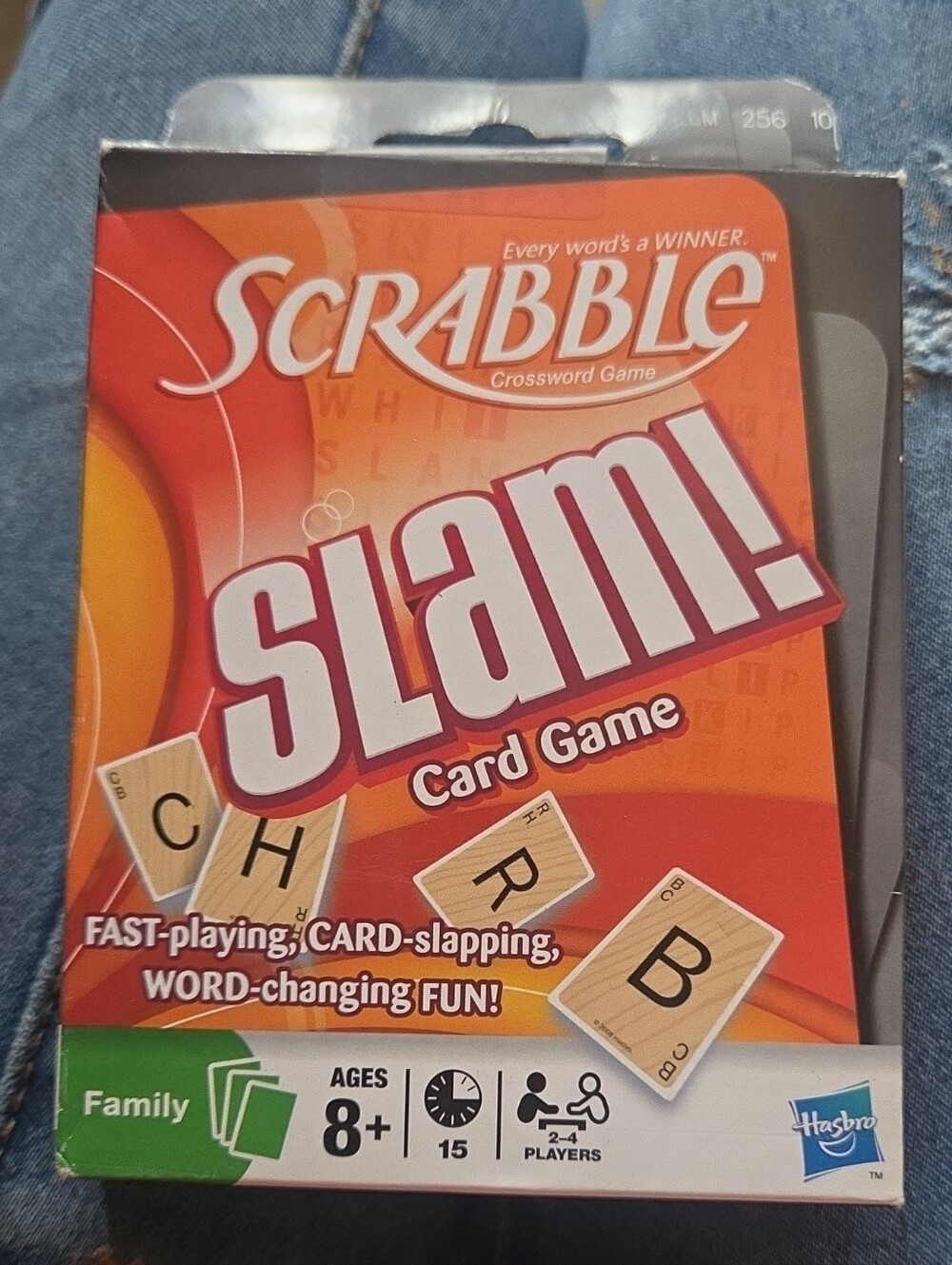 Hasbro Scrabble Slam! Card Game - Orange and White Packaging
